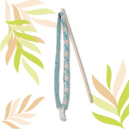 Wędka ETHI'CAT ze wstążką wzór w liście