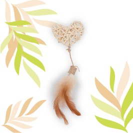 Zabawka ETHI'CAT serce z rattanu