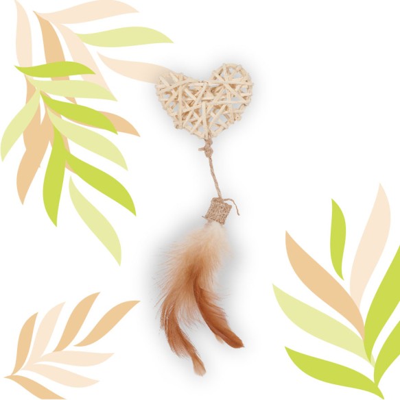 Zabawka ETHI'CAT serce z rattanu