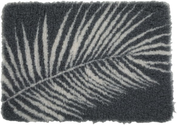 Posłanie izolujące dry bed z wzorem roślinnym - grafitowe